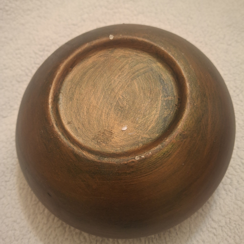 Rustic Copper Bowl with Handle - Picture 4 of 4